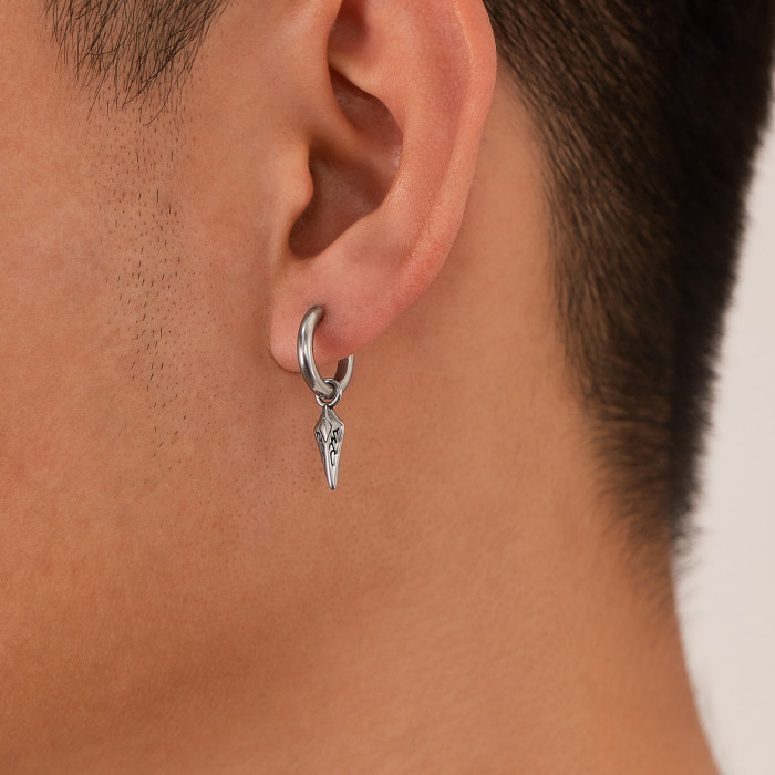 Hot Sale Personalized Hip Hop Vintage Stainless Steel Darts Design Earrings Eardrops Men Wholesale