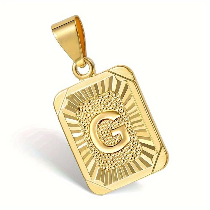 26 Alphabet Elegant Unisex Pendant Necklace - Initial Letter  with Durable Cuban Curb Chain Versatile Simple  Everyday Wear