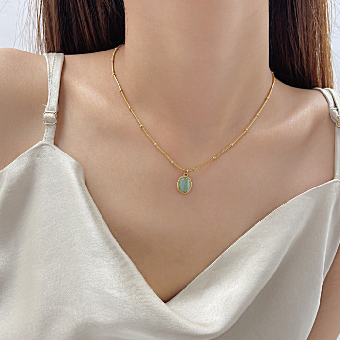 All Match Retro Style Titanium Steel Clavicle Chain Wholesale Fashion High-Grade Stainless Steel Necklace