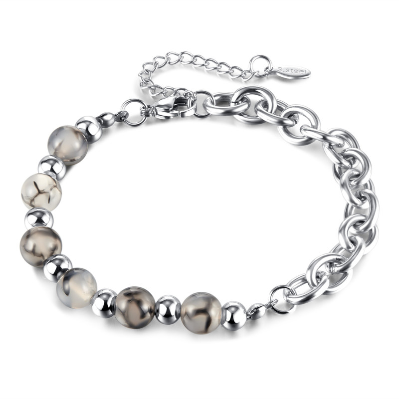 Stainless Steel Beaded Bracelet