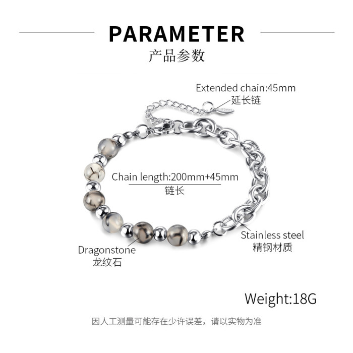 Stainless Steel Beaded Bracelet