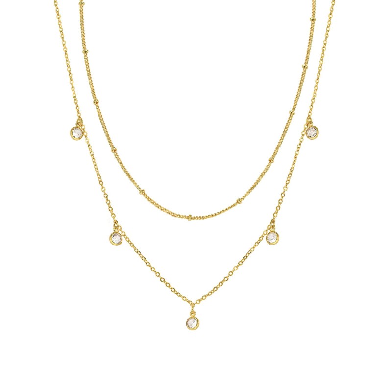 14K Gold Plated Layering Necklaces  Stainless Steel Stylish Minimalist Design Pendant Necklaces