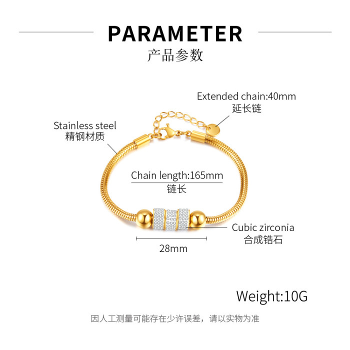 Luxury Titanium Steel Snake Bones Chain Wholesale Foreign Trade Personality All-Match Stainless Steel Bracelet for Women