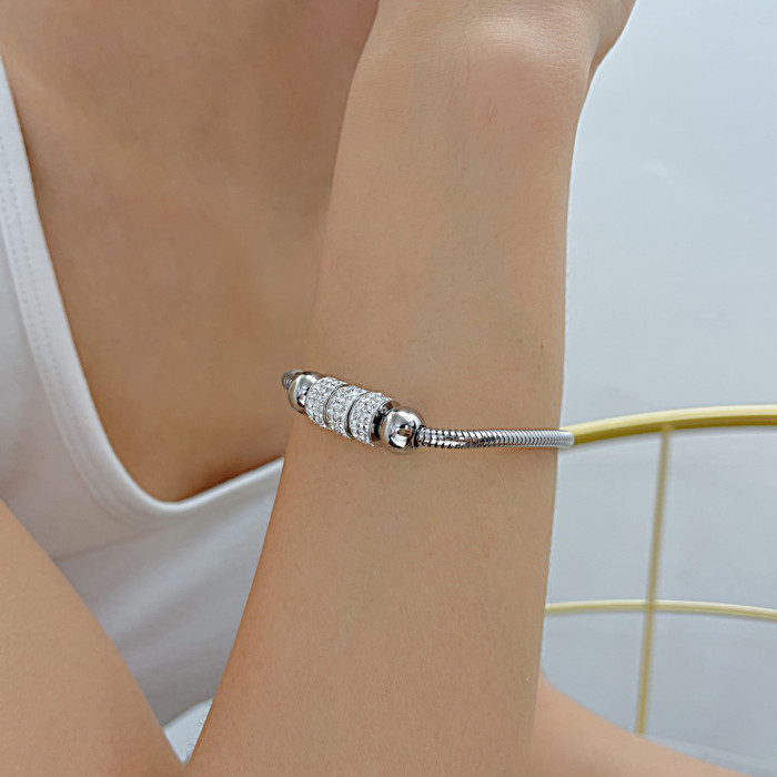 Luxury Titanium Steel Snake Bones Chain Wholesale Foreign Trade Personality All-Match Stainless Steel Bracelet for Women