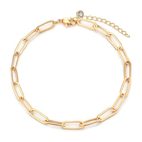 Bracelet Stainless Steel Plated 18K Real Gold Colorfast Simple Sexy Bracelet for Women Accession