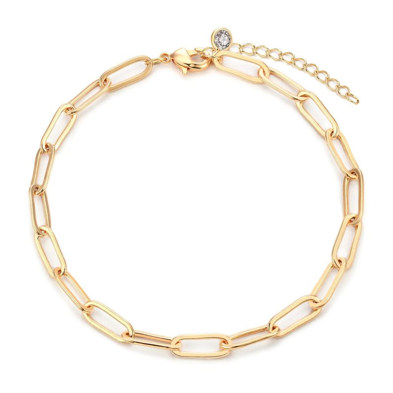 Bracelet Stainless Steel Plated 18K Real Gold Colorfast Simple Sexy Bracelet for Women Accession