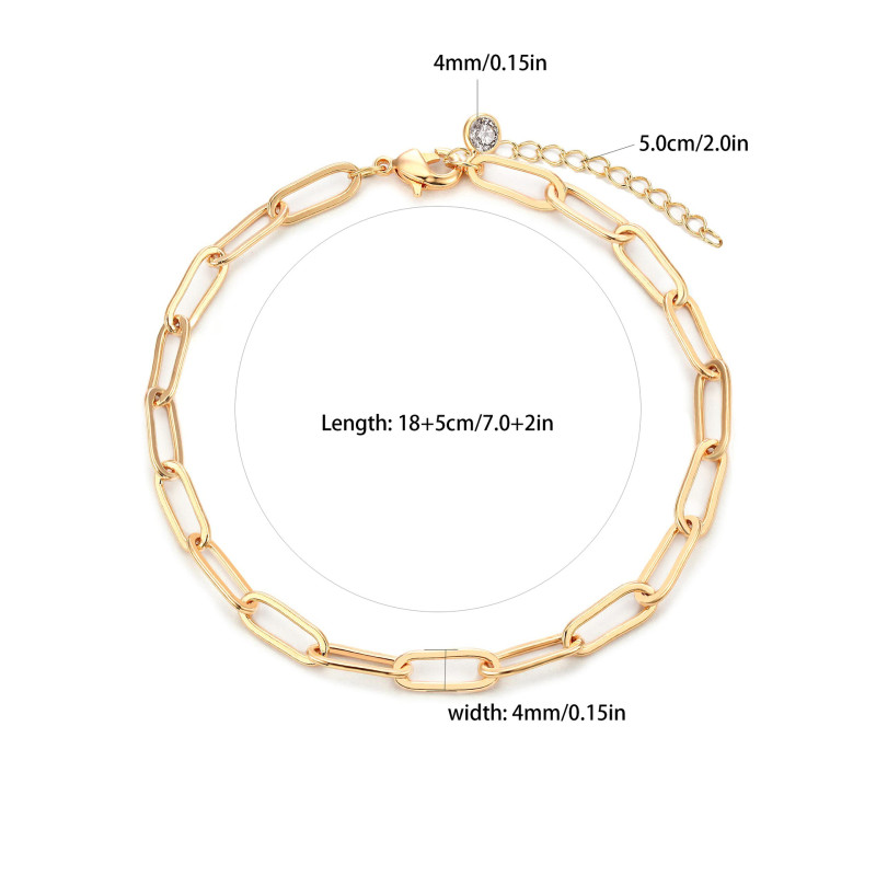 Bracelet Stainless Steel Plated 18K Real Gold Colorfast Simple Sexy Bracelet for Women Accession