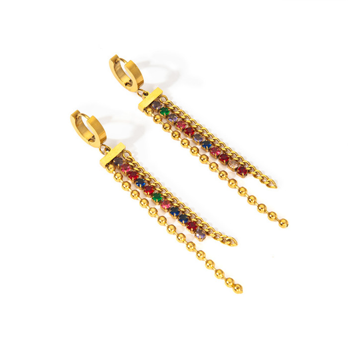 Chic Dainty Elegant  Stainless Steel Drop Boho Earring for Women Stylish Trendy Party Festival Casual Jewelry Gift
