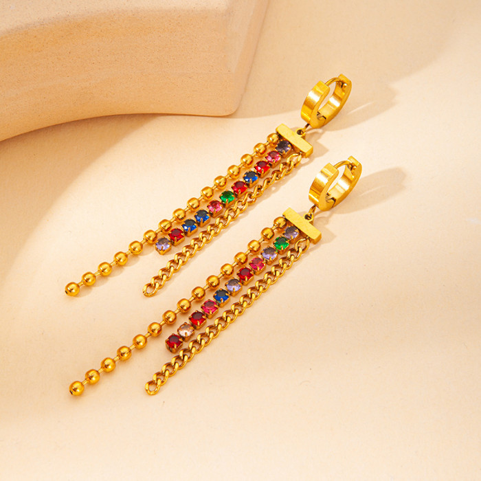 Chic Dainty Elegant  Stainless Steel Drop Boho Earring for Women Stylish Trendy Party Festival Casual Jewelry Gift