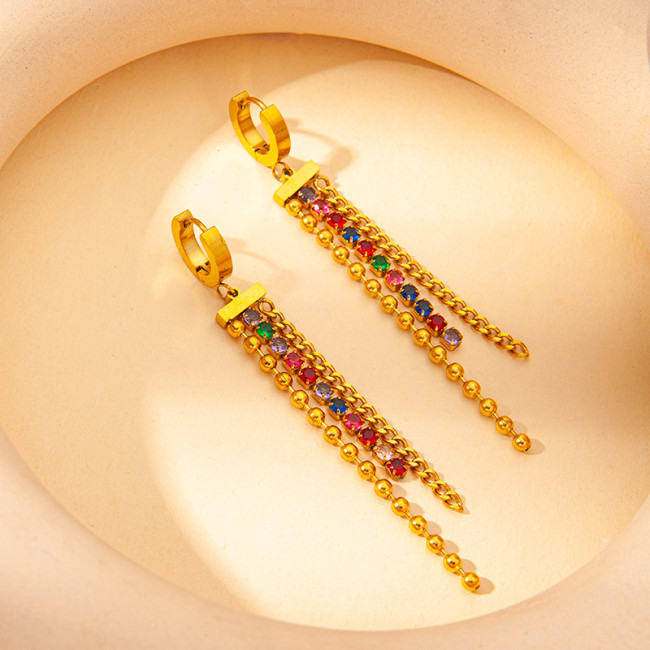 Chic Dainty Elegant  Stainless Steel Drop Boho Earring for Women Stylish Trendy Party Festival Casual Jewelry Gift