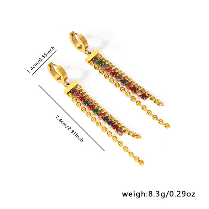 Chic Dainty Elegant  Stainless Steel Drop Boho Earring for Women Stylish Trendy Party Festival Casual Jewelry Gift