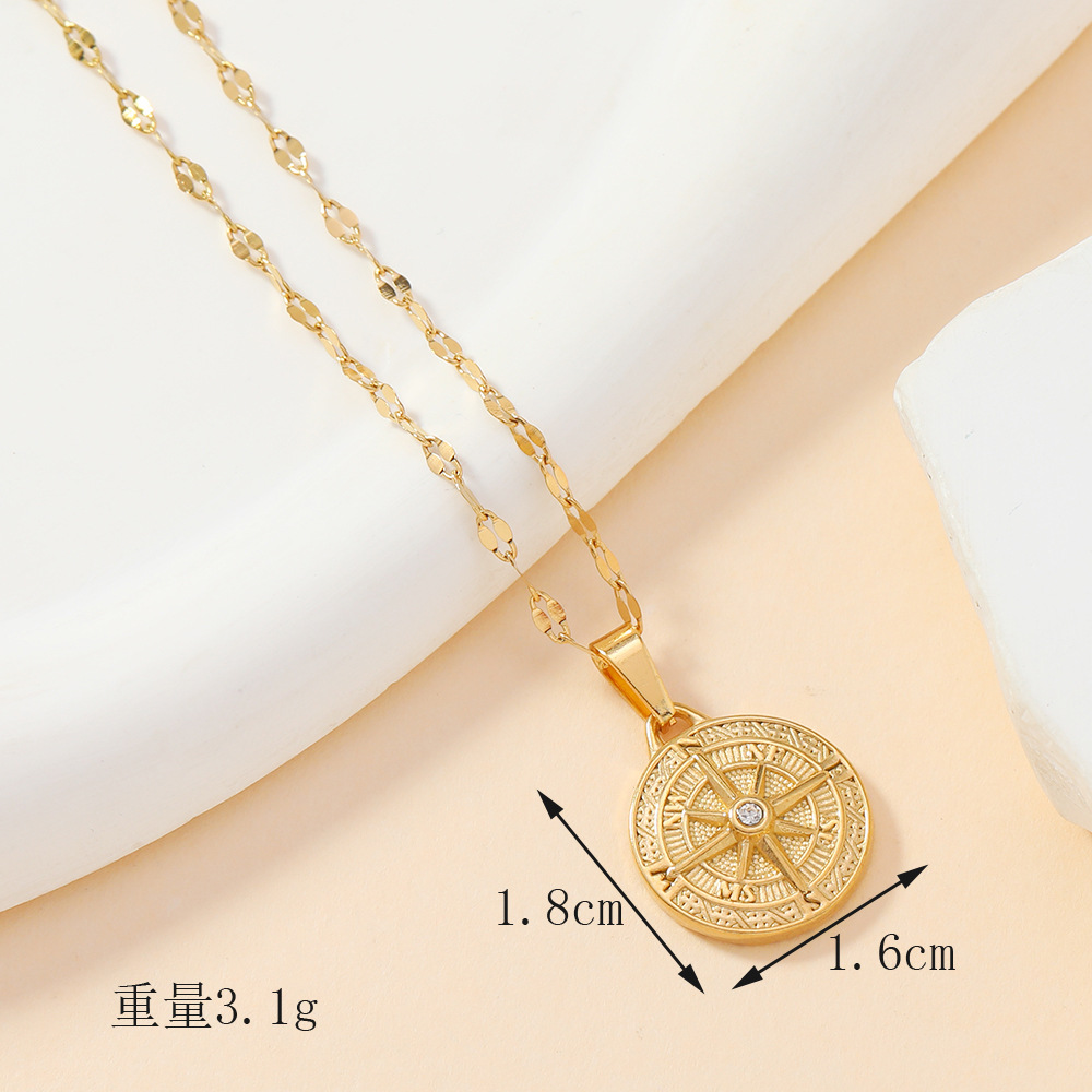 Chic Elegant 18K Gold Stainless Steel Flowers Stars Moon Love Charm Pendant DIY Jewelry