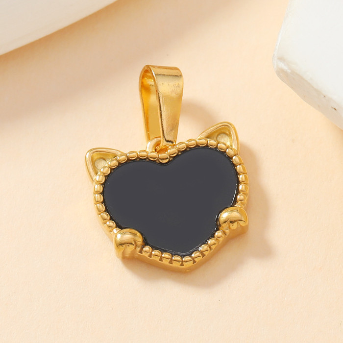 Classic Refined Elegant Women Drop Oil LOVE Love Pendant Necklace Handmade DIY Jewelry Accessories