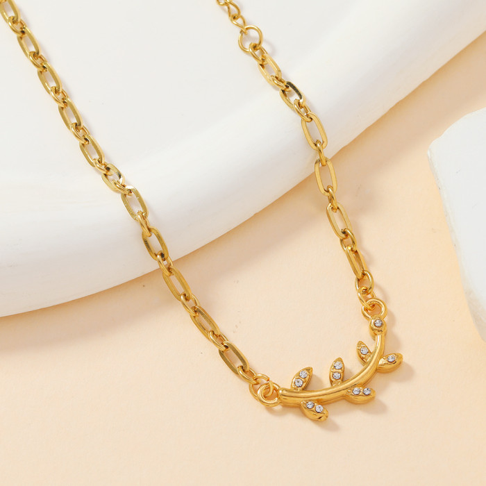 Chic Elegant 18K Gold Stainless Steel Flowers Stars Moon Love Charm Pendant DIY Jewelry, Necklaces