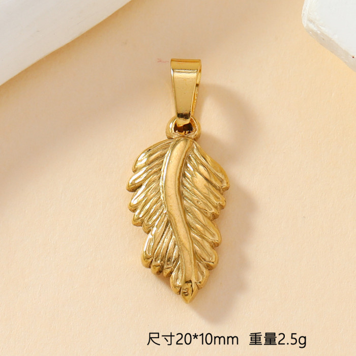 Classic Refined Chic Elegant 18K Gold Stainless Steel Charm Pendant Necklace Bracelet Handmade DIY Jewelry Accessories