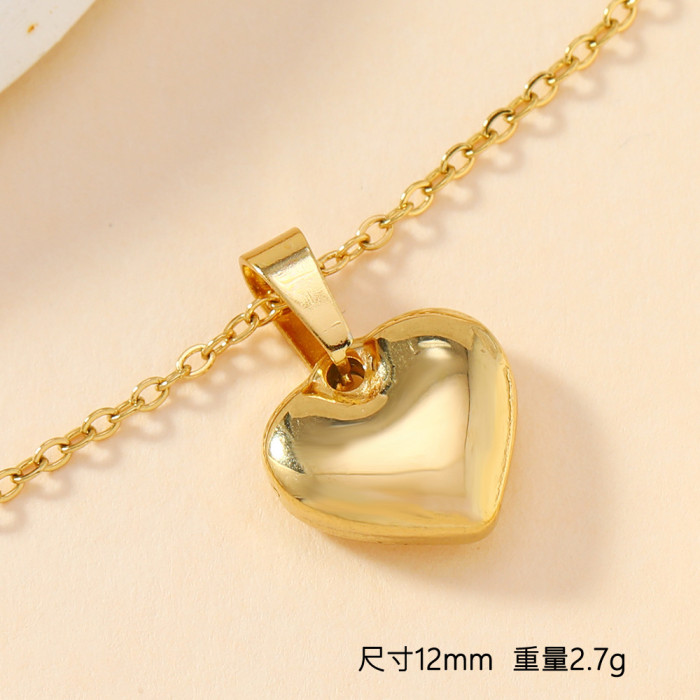 Versatile 18K Gold Plated Stainless Steel Skull Cross Love Flower Bracelet Necklace DIY Pendant Accessories