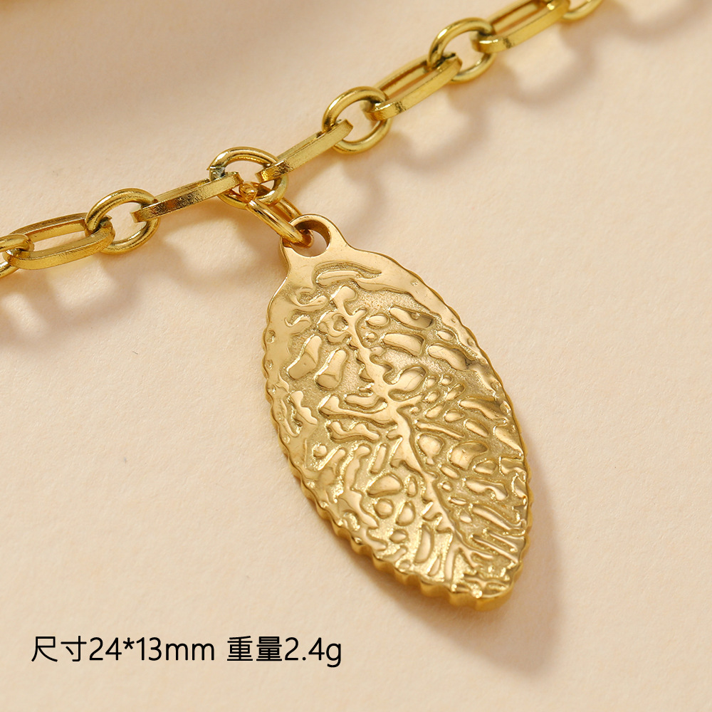 Classic Refined Elegant Women Leaf Love Element Pendant DIY Hand Necklace Accessory