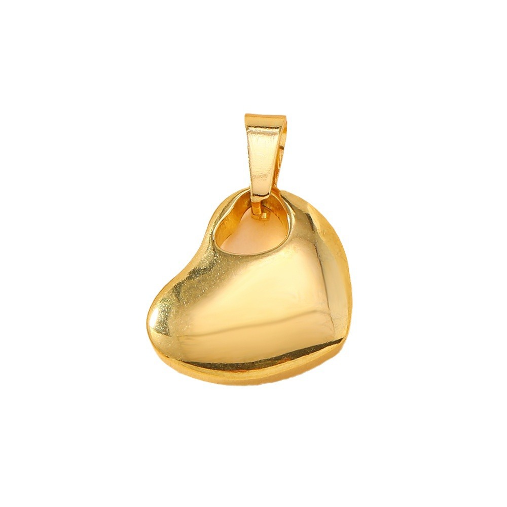 Versatile 18K Gold Plated Stainless Steel Cross Fishtail Love Star Moon Bracelet Necklace Pendant DIY Accessories