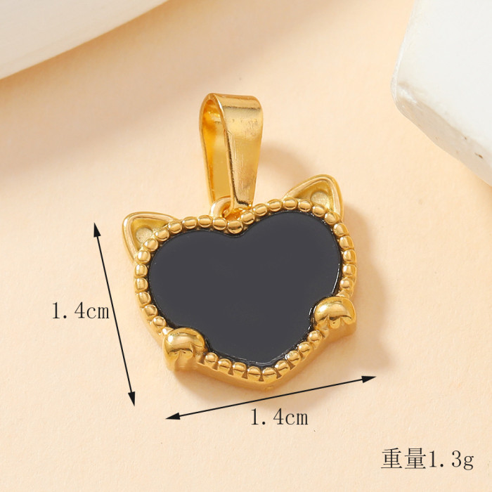 Classic Refined Elegant Women Drop Oil LOVE Love Pendant Necklace Handmade DIY Jewelry Accessories