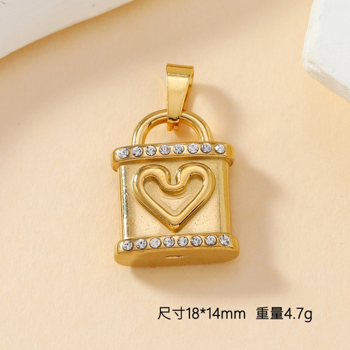Classic Refined Elegant Women Charm Bracelet Stainless Steel Love Cross Element Pendant DIY Bracelet Necklace Accessory