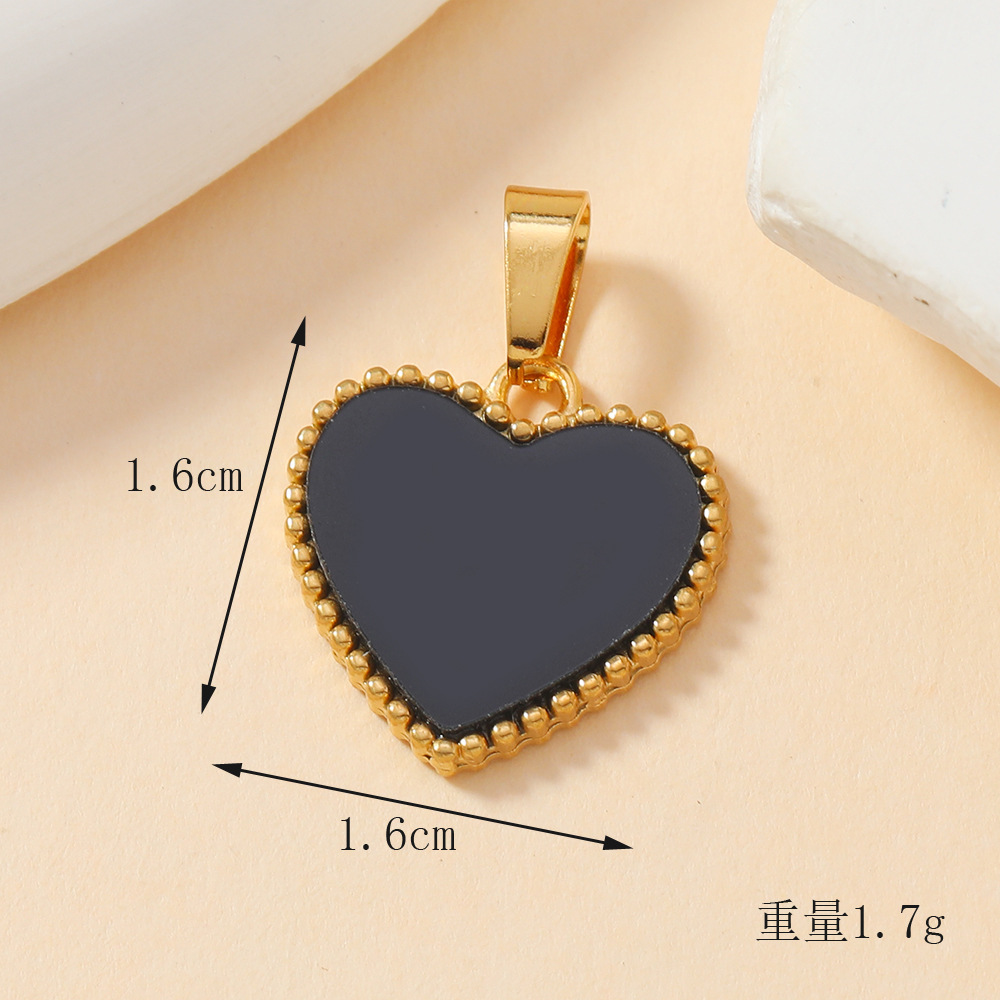 Classic Refined Elegant Women Drop Oil LOVE Love Pendant Necklace Handmade DIY Jewelry Accessories