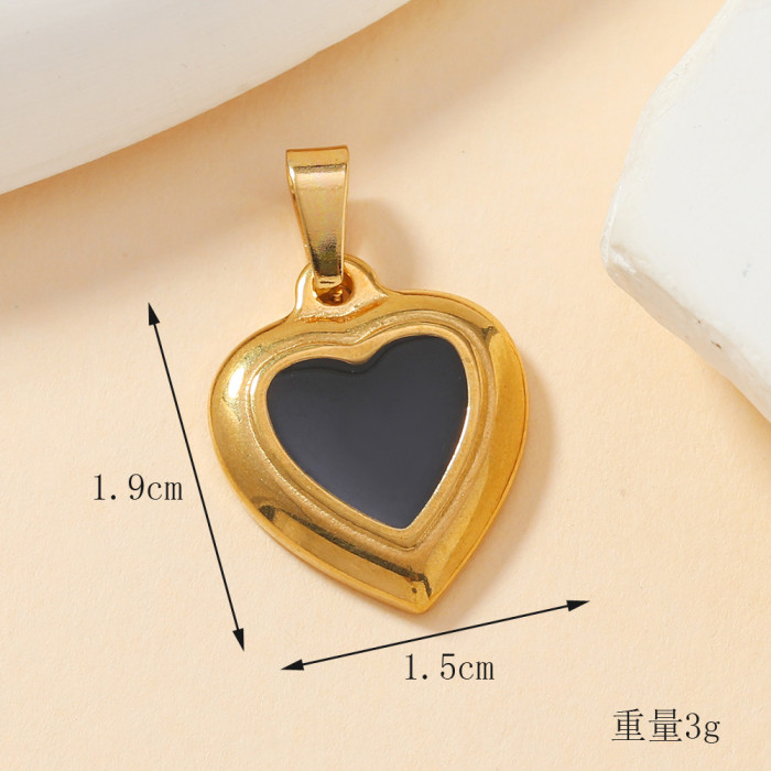 Classic Refined Elegant Women Drop Oil LOVE Love Pendant Necklace Handmade DIY Jewelry Accessories