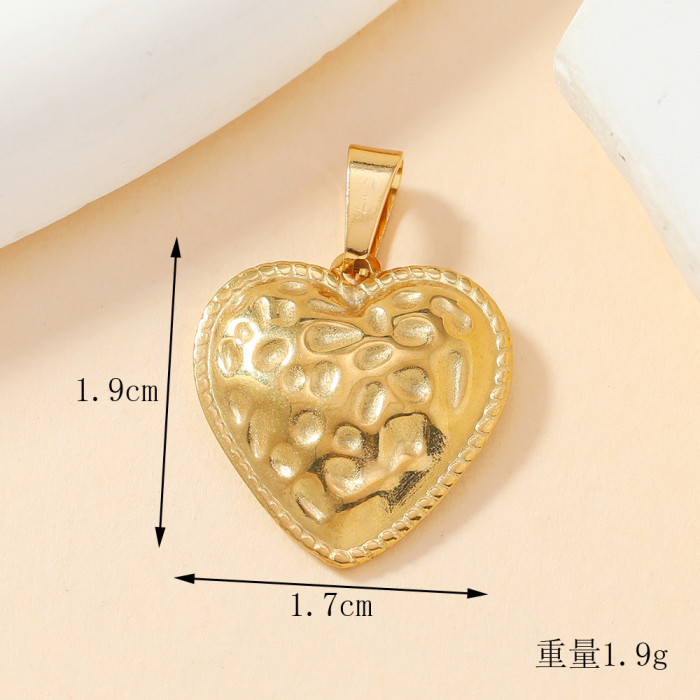 Chic Dainty Elegant 18K Gold Plated Stainless Steel Personalized Love Element Women's Necklace Bracelet DIY Pendant