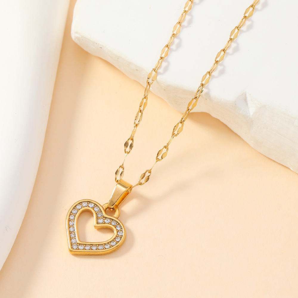 Classic Refined 18K Gold Stainless Steel Star Pendant with Zircon Necklace Bracelet Charm Pendant Wholesale