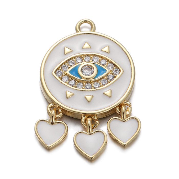 French Drop Oil Evil Eye Pendant Accessories DIY Bracelet Earrings Handmade Accessories