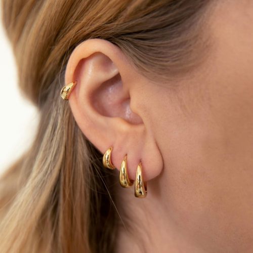 Classic Design Earring Individual Glossy 3pcs/set Hoop Earrings Trendy Party Festival Casual Jewelry Gift