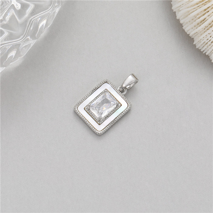 Chic Elegant 14K Gold Plated Turquoise Zircon Pendant Handmade DIY Jewelry Accessories, Necklaces