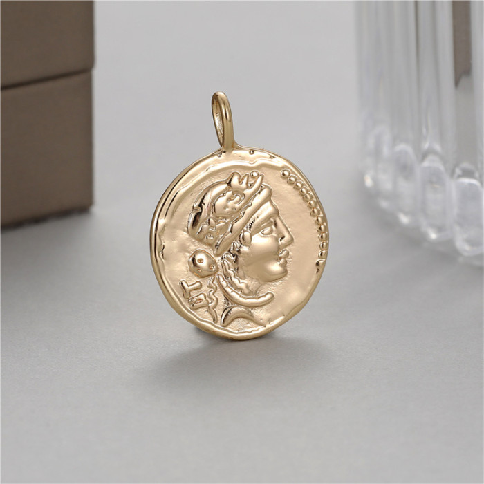 Dainty Elegant 14K Gold-plated Head Smiley Devil's Eye Pendant DIY Necklace Bracelet Pendant Accessories