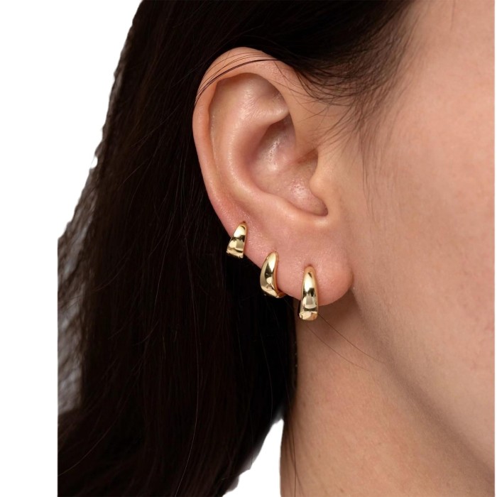 Classic Design Earring Individual Glossy 3pcs/set Hoop Earrings Trendy Party Festival Casual Jewelry Gift, Jewelry Sets