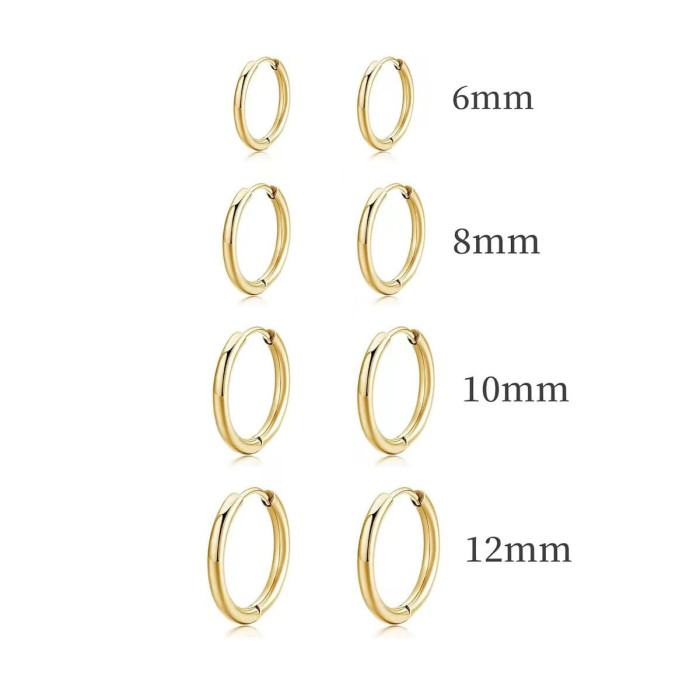 Classic Refined Elegant Women Simple Hoop Earrings Set for Women 3pcs/set Earring Jewelry Gift