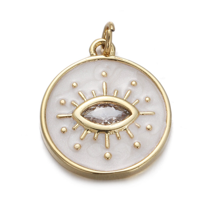 French Drop Oil Evil Eye Pendant Accessories DIY Bracelet Earrings Handmade Accessories