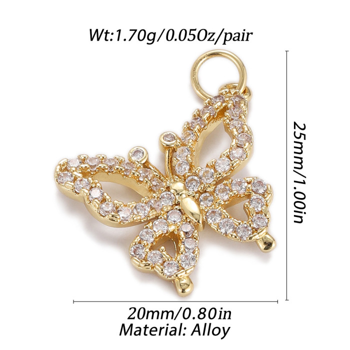 3pcs Chic Customizable Leopard Butterfly Hummingbird Squirrel Elephant Giraffe Animal Pendant Jewelry Handmade DIY Jewelry Accessorie