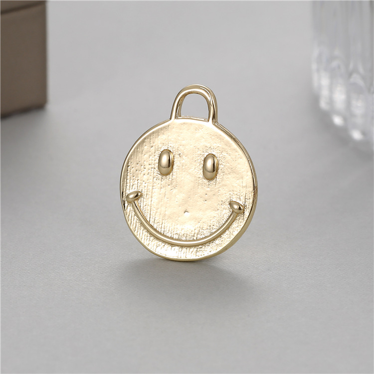 Dainty Elegant 14K Gold Plated Head Smiley Devils Eye Pendant Diy Necklace Bracelet Pendant Accessories 216045363387