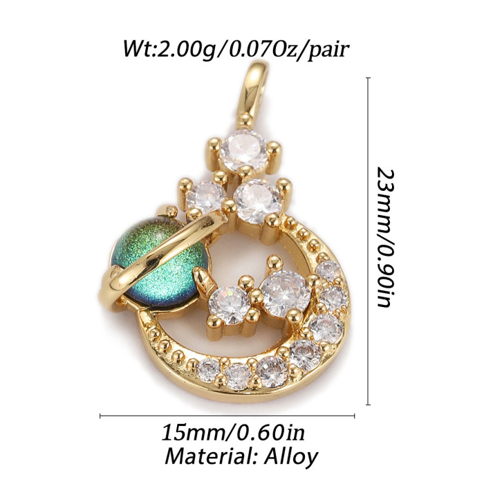 Chic Customizable Hypoallergenic Ice Cream Umbrella Giraffe Pendant with Zircon Necklace Bracelet Handmade DIY Accessory