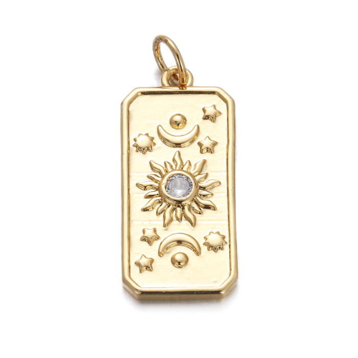 Refined Elegant Star Moon with Zircon Pendant Handmade DIY Jewelry Accessories