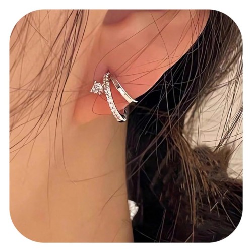 Chic Elegant Cubic Zirconia CZ Silver Gold Color Stud Earrings Party Festival Trendy Casual Jewelry Gift