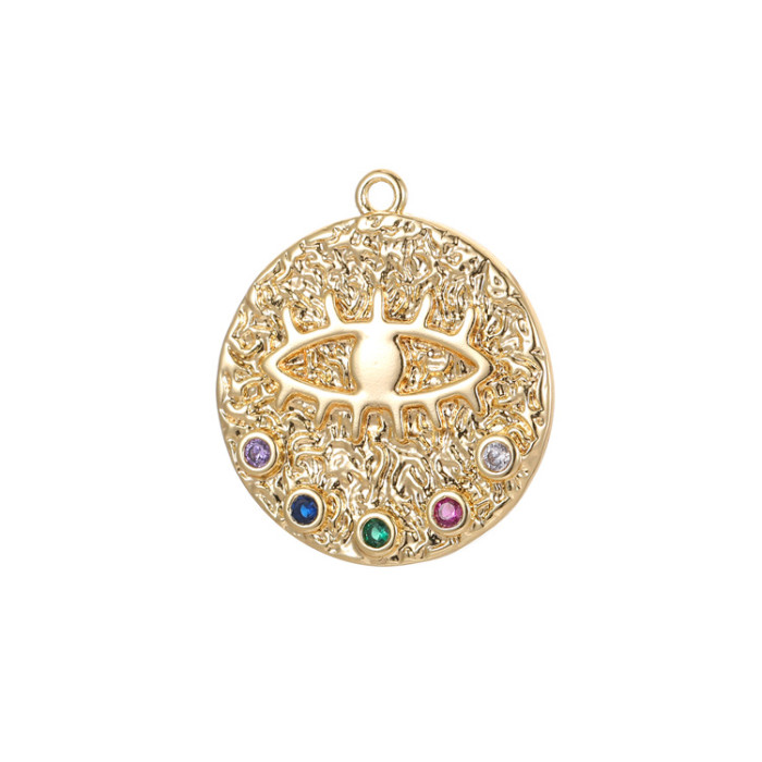 Dainty Elegant 14K Gold-plated Head Smiley Devil's Eye Pendant DIY Necklace Bracelet Pendant Accessories