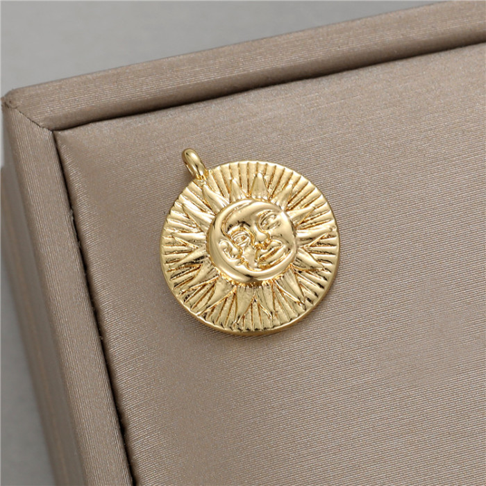 Dainty Elegant 14K Gold-plated Head Smiley Devil's Eye Pendant DIY Necklace Bracelet Pendant Accessories