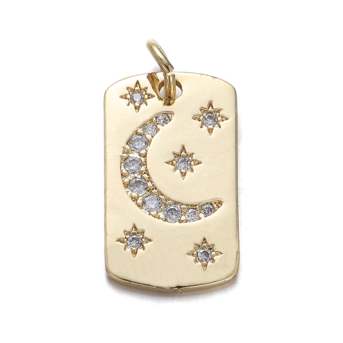 Refined Elegant Star Moon with Zircon Pendant Handmade DIY Jewelry Accessories
