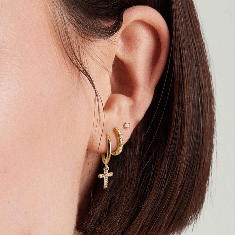 Classic Mini Zircon Ear Hoop Earrings Sets for Women Stylish Trendy Party Festival Casual Jewelry Gift