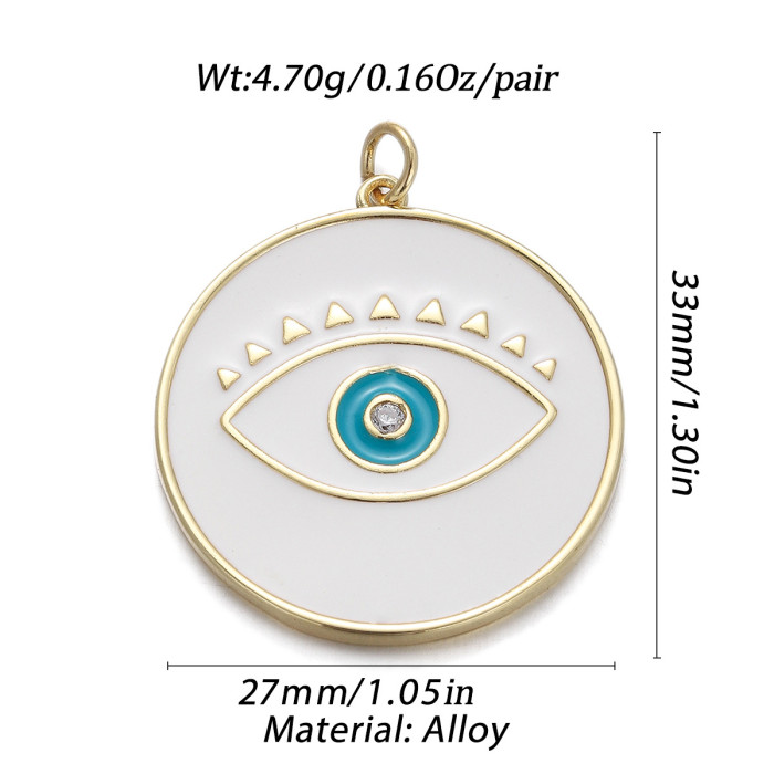 French Drop Oil Evil Eye Pendant Accessories DIY Bracelet Earrings Handmade Accessories
