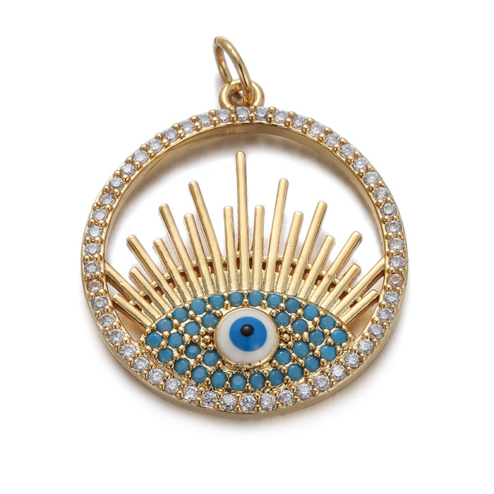 French Drop Oil Evil Eye Pendant Accessories DIY Bracelet Earrings Handmade Accessories