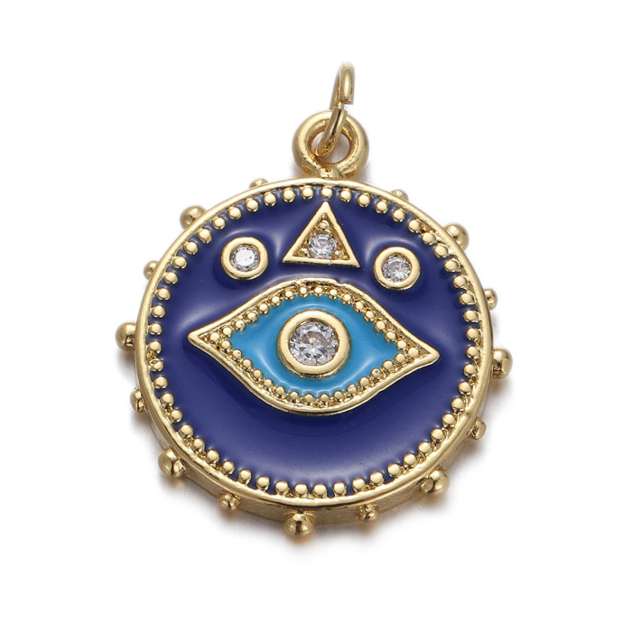 French Drop Oil Evil Eye Pendant Accessories DIY Bracelet Earrings Handmade Accessories