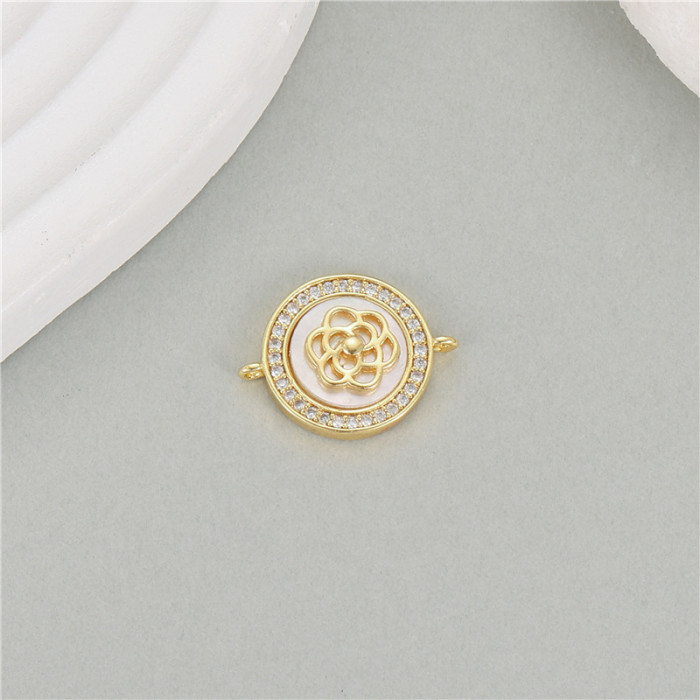 Classic Refined Chic Elegant14K Gold Plated Pendant with Natural White Shell Festival Trendy Casual Jewelry Gift, Nec...
