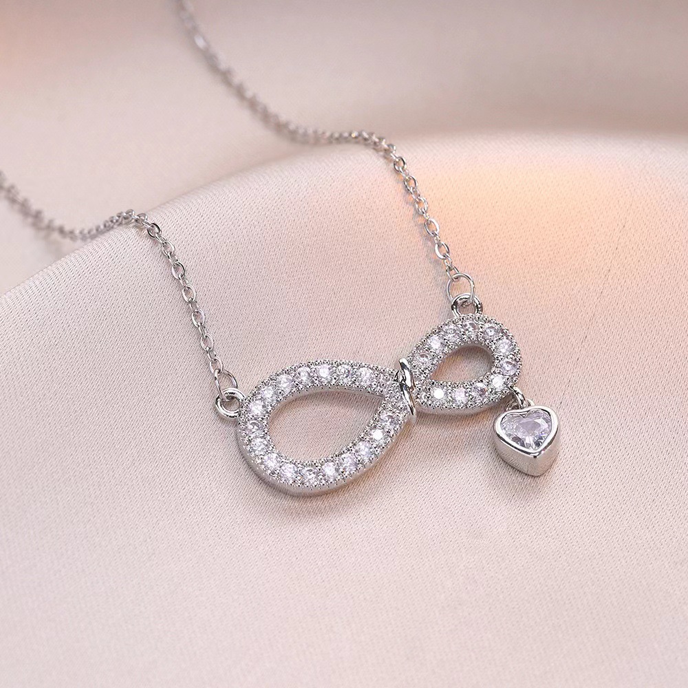 Chic Elegant Personality 8 Micro Inset Zircon Lady Necklace Valentines Day Gift 216045324027