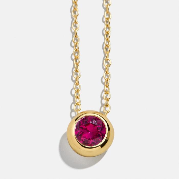 Chic Customizable Simple Twelve Birthday Stone Round Pendant Handmade DIY Jewelry Accessories